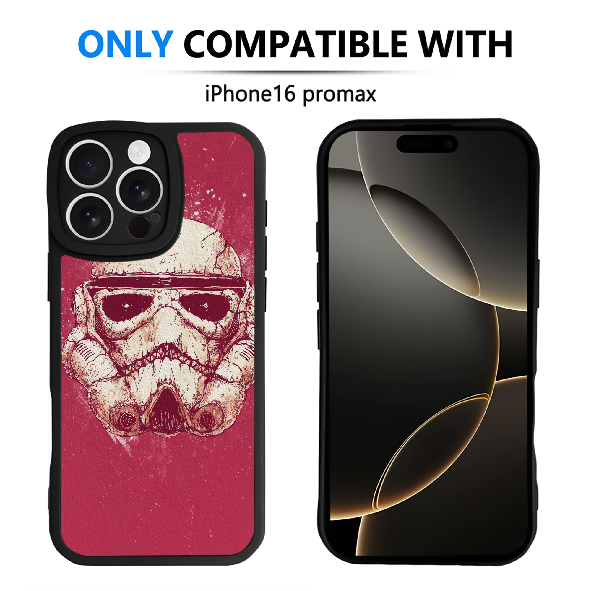 （画像用） スター・ウォーズ Star Wars 【iPhone 16シリーズ対応】シリコンスマホケース（レザー調） 材質：シリコン